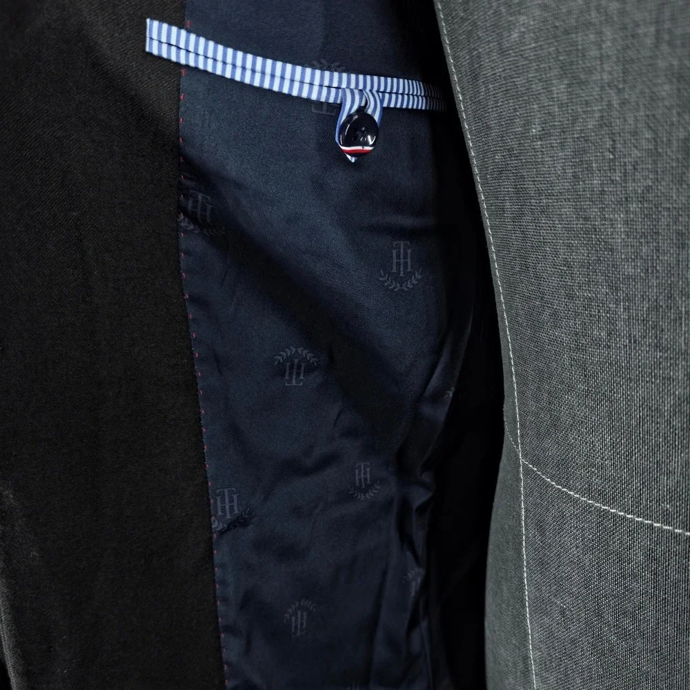 Tommy Hilfiger Sport Coat Mens 38L Dark Brown THFlex Wool Quiet‎ Luxury Polished
